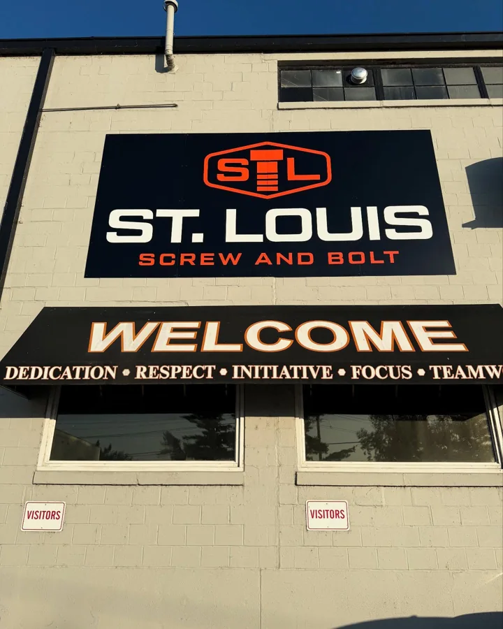 SLSB front entrance with orange logo and welcome sign