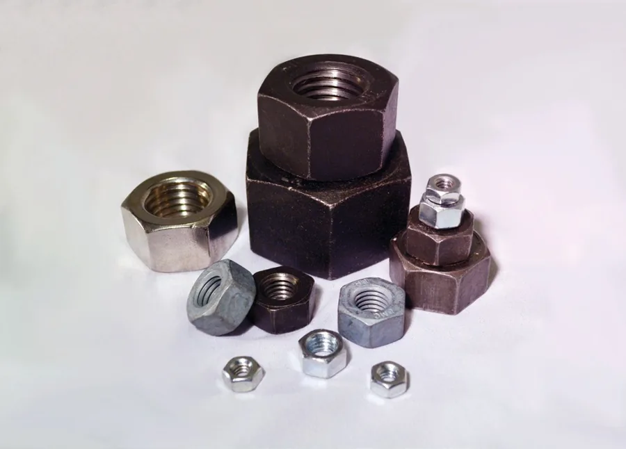 Heavy hex nuts in a range of sizes and finishes